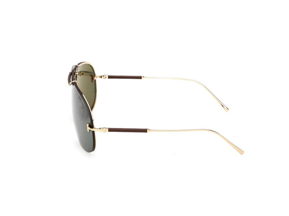 Occhiali da sole Tom Ford Tyler-02 FT1309 (30N) colore oro endura lucido forma mask lenti verde