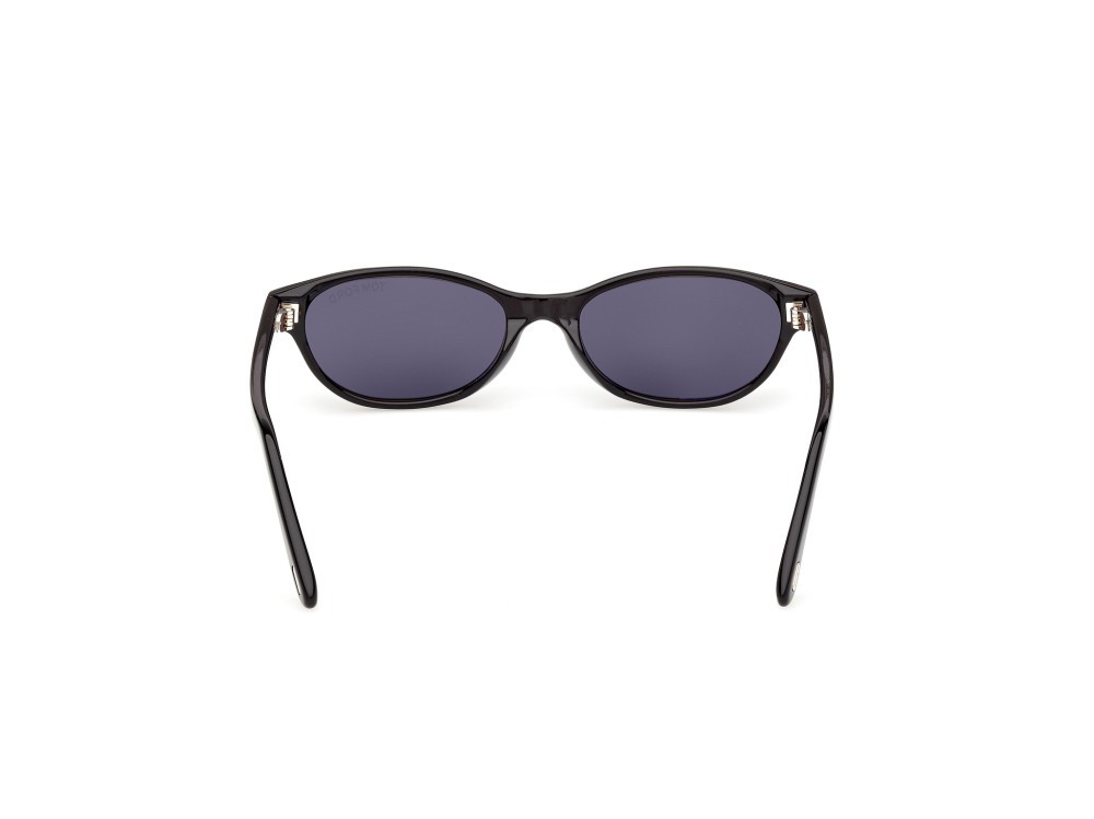Sunglasses Tom Ford Chloe-02 FT1310 (01A) color nero lucido shape oval lenses fumo