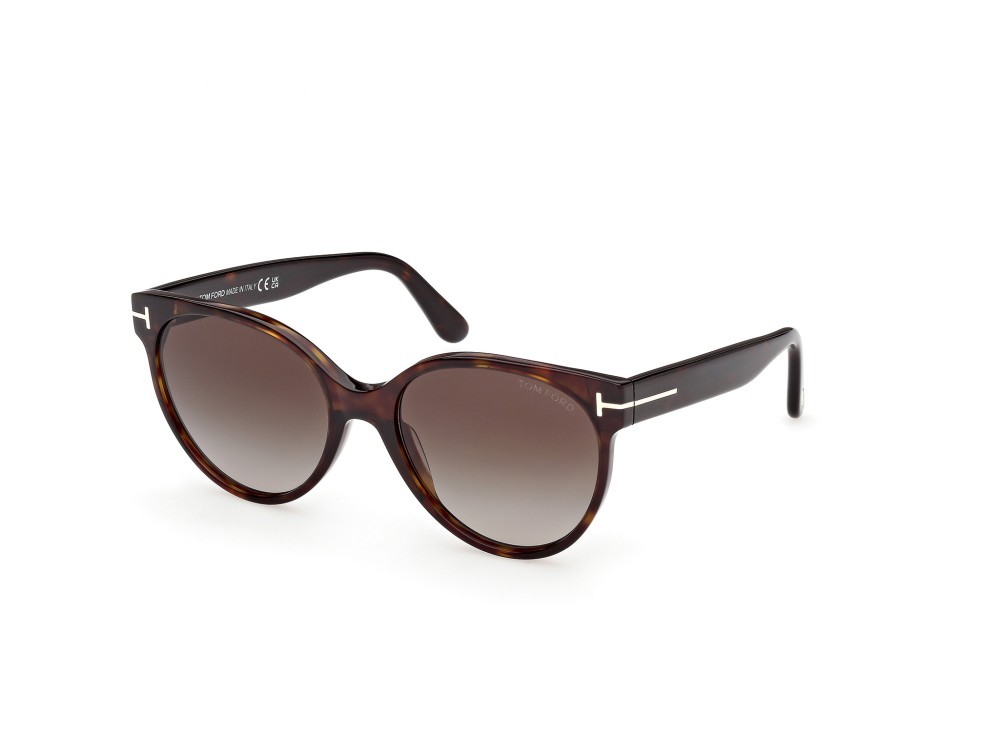 Sunglasses Tom Ford Tallulah-02 FT1311 (52B) color avana scura shape round lenses fumo grad.