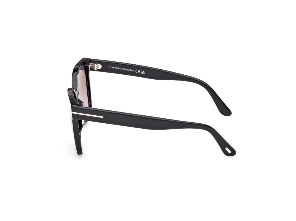 Sunglasses Tom Ford Iris-02 FT1312 (01B) color nero lucido shape butterfly lenses fumo grad.