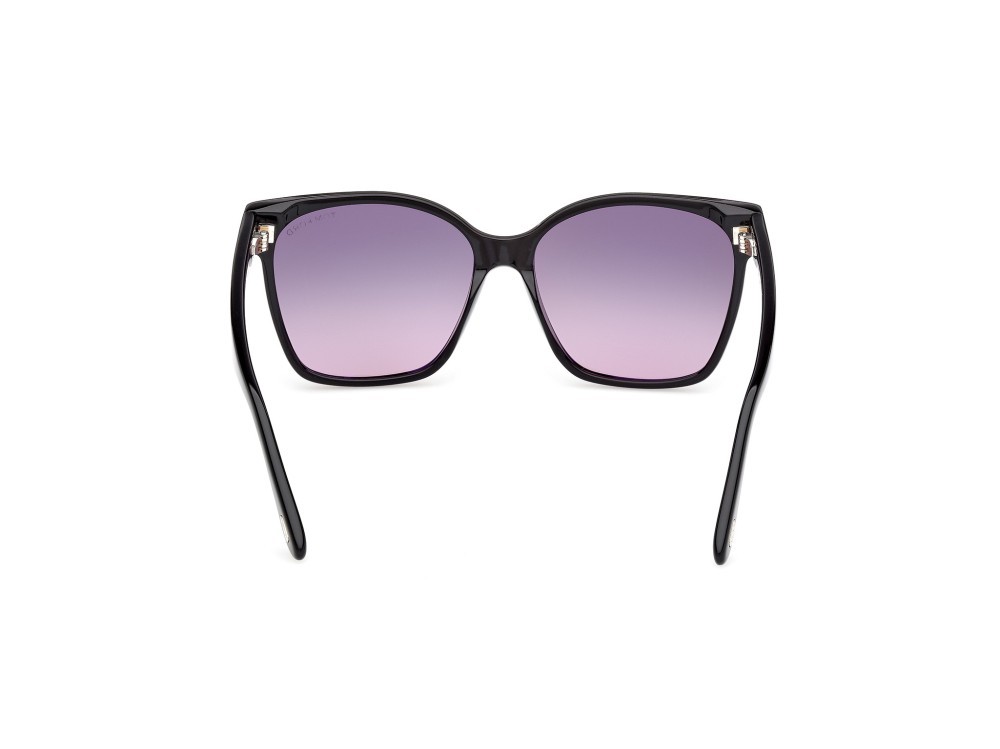 Sunglasses Tom Ford Iris-02 FT1312 (01B) color nero lucido shape butterfly lenses fumo grad.