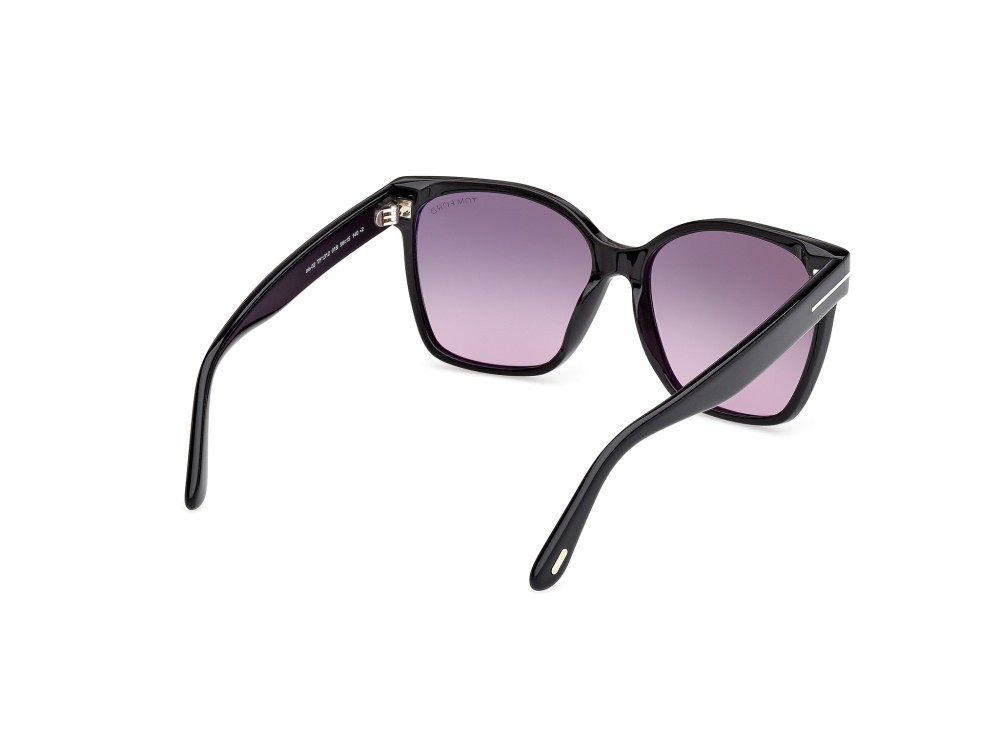 Sunglasses Tom Ford Iris-02 FT1312 (01B) color nero lucido shape butterfly lenses fumo grad.