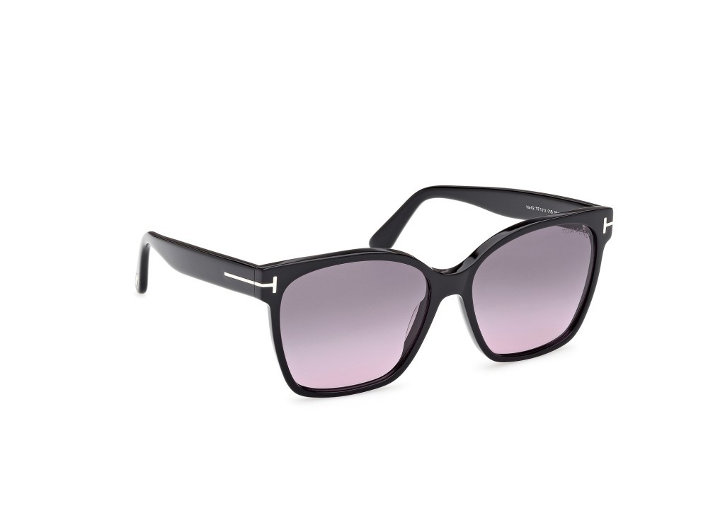 Sunglasses Tom Ford Iris-02 FT1312 (01B) color nero lucido shape butterfly lenses fumo grad.