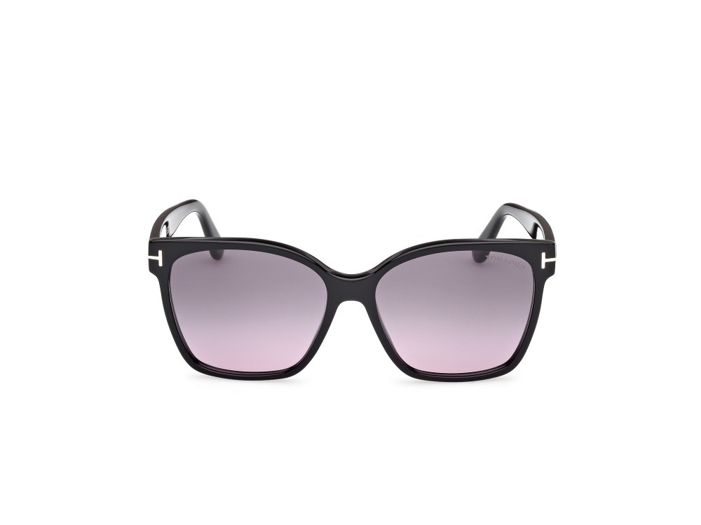 Sunglasses Tom Ford Iris-02 FT1312 (01B) color nero lucido shape butterfly lenses fumo grad.