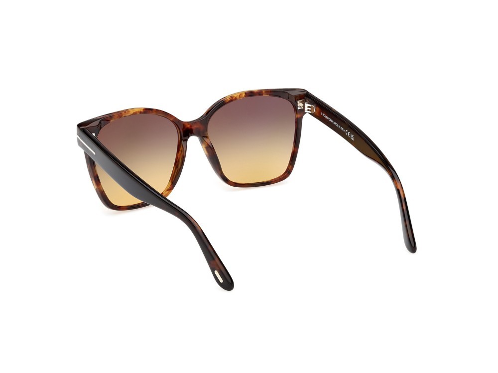 Sunglasses Tom Ford Iris-02 FT1312 (55B) color avana colorata shape butterfly lenses fumo grad.