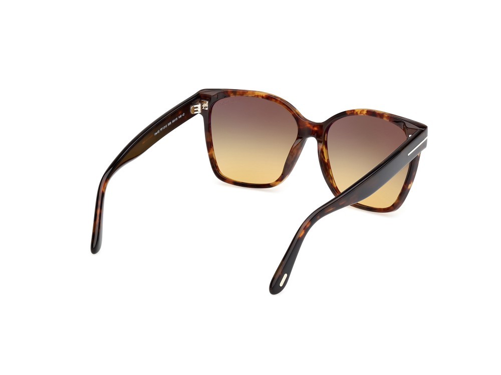 Sunglasses Tom Ford Iris-02 FT1312 (55B) color avana colorata shape butterfly lenses fumo grad.
