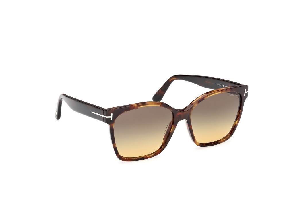 Sunglasses Tom Ford Iris-02 FT1312 (55B) color avana colorata shape butterfly lenses fumo grad.