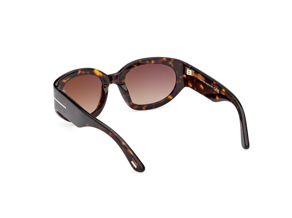 Sunglasses Tom Ford Arizona-02 FT1313 (52F) color avana scura shape rectangle lenses marrone sfumato