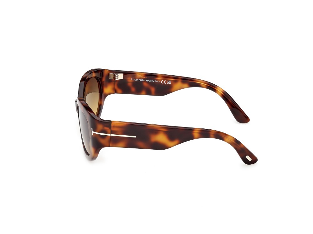 Sunglasses Tom Ford Arizona-02 FT1313 (53B) color avana bionda shape rectangle lenses fumo grad.