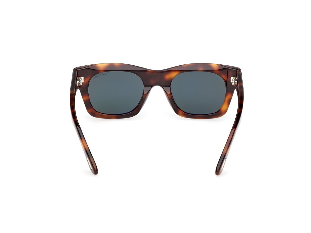 Sunglasses Tom Ford Emma-02 FT1314 (53N) color avana bionda  shape square lenses verde