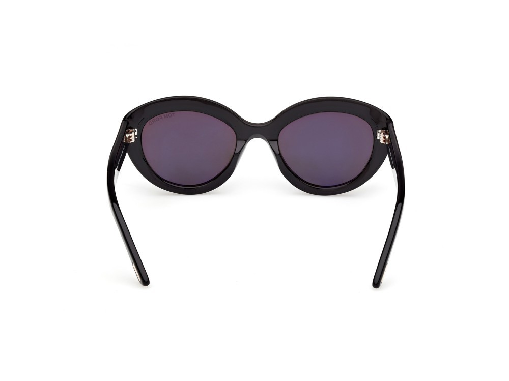 Sunglasses Tom Ford Stacy-02 FT1316 (01A) color fumo shape cat eye lenses viola sfumato o specchiato