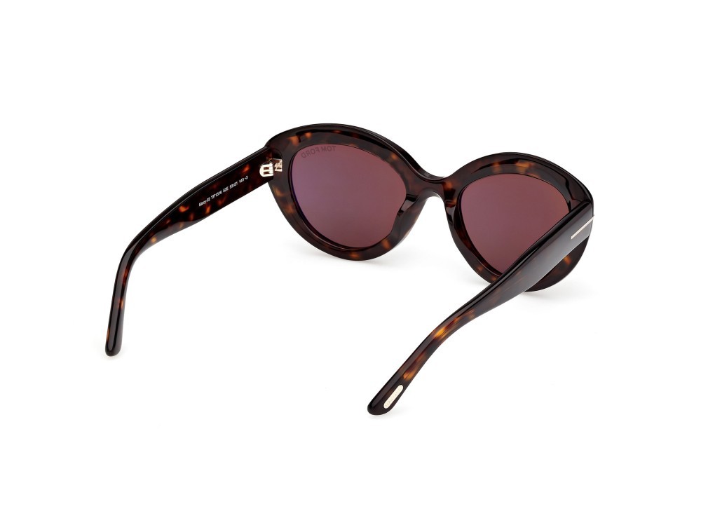 Sunglasses Tom Ford Stacy-02 FT1316 (52E) color avana scura shape cat eye lenses marrone