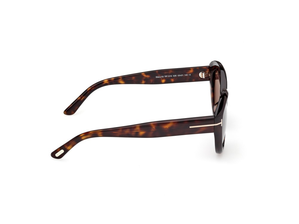 Sunglasses Tom Ford Stacy-02 FT1316 (52E) color avana scura shape cat eye lenses marrone