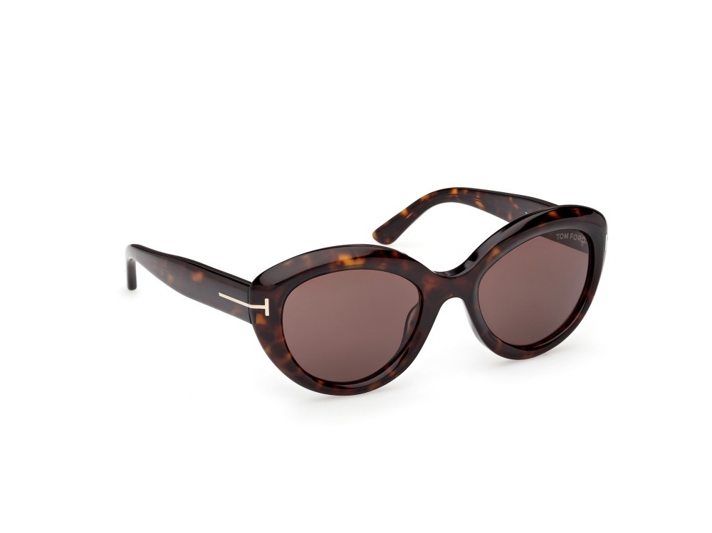 Sunglasses Tom Ford Stacy-02 FT1316 (52E) color avana scura shape cat eye lenses marrone
