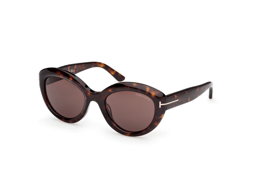 Sunglasses Tom Ford Stacy-02 FT1316 (52E) color avana scura shape cat eye lenses marrone