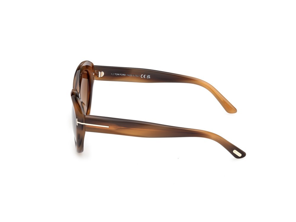 Sonnenbrillen Tom Ford Stacy-02 FT1316 (55F) farbe avana colorata form cat-eye gläser marrone sfumato