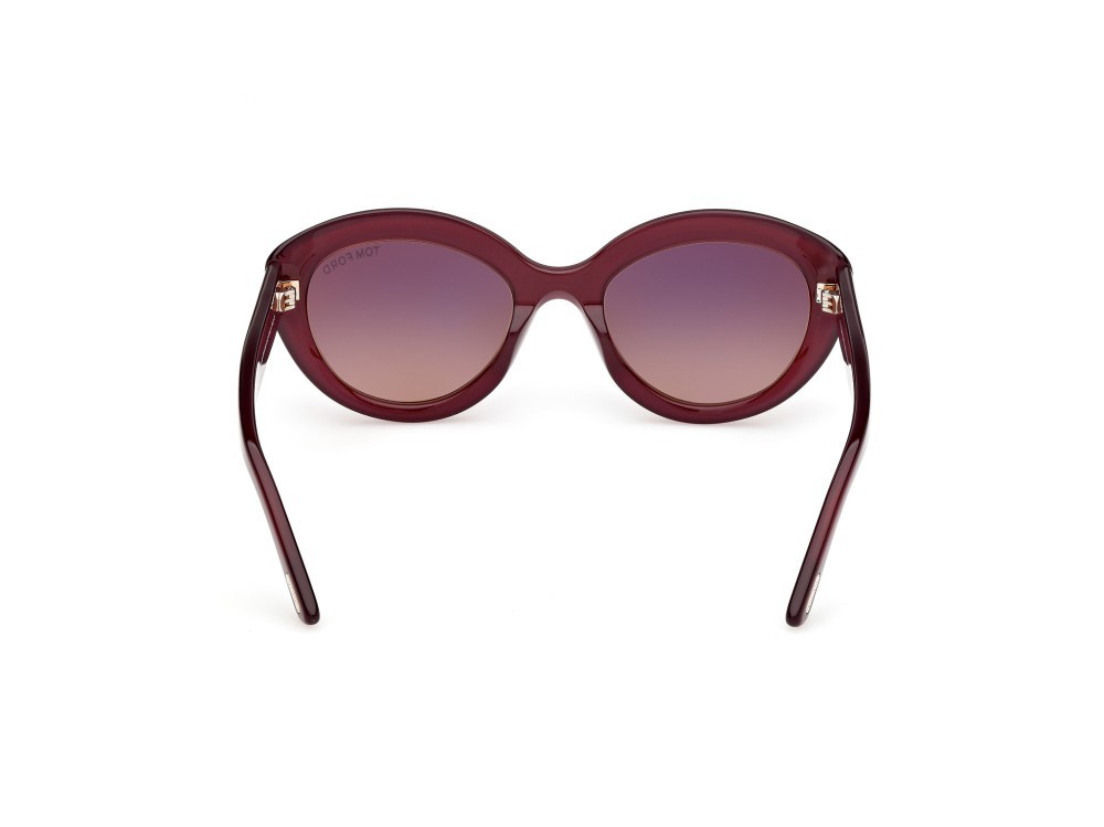 Sunglasses Tom Ford Stacy-02 FT1316 (81Z) color viola lucido shape cat eye lenses viola sfumato o specchiato