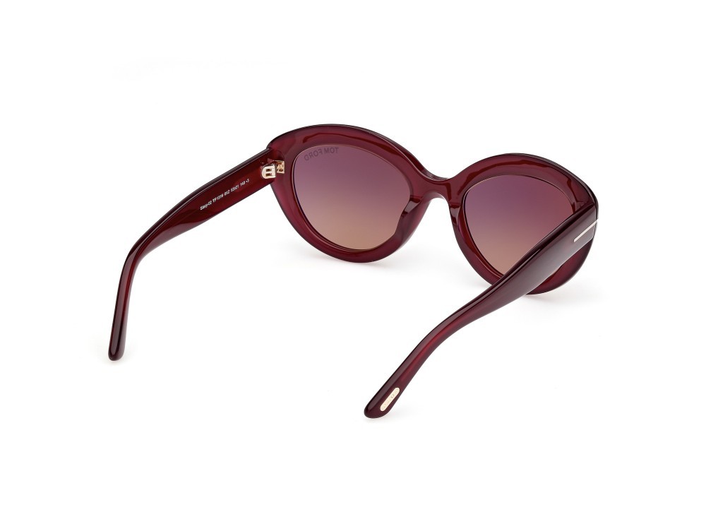 Sunglasses Tom Ford Stacy-02 FT1316 (81Z) color viola lucido shape cat eye lenses viola sfumato o specchiato