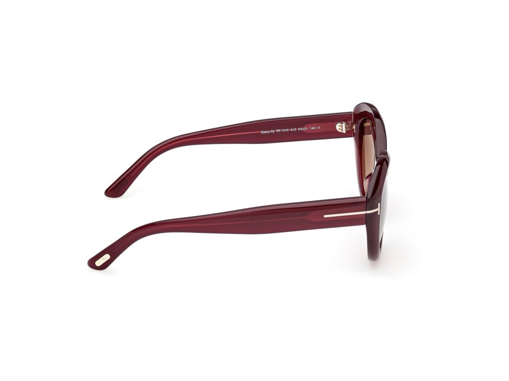 Sunglasses Tom Ford Stacy-02 FT1316 (81Z) color viola lucido shape cat eye lenses viola sfumato o specchiato