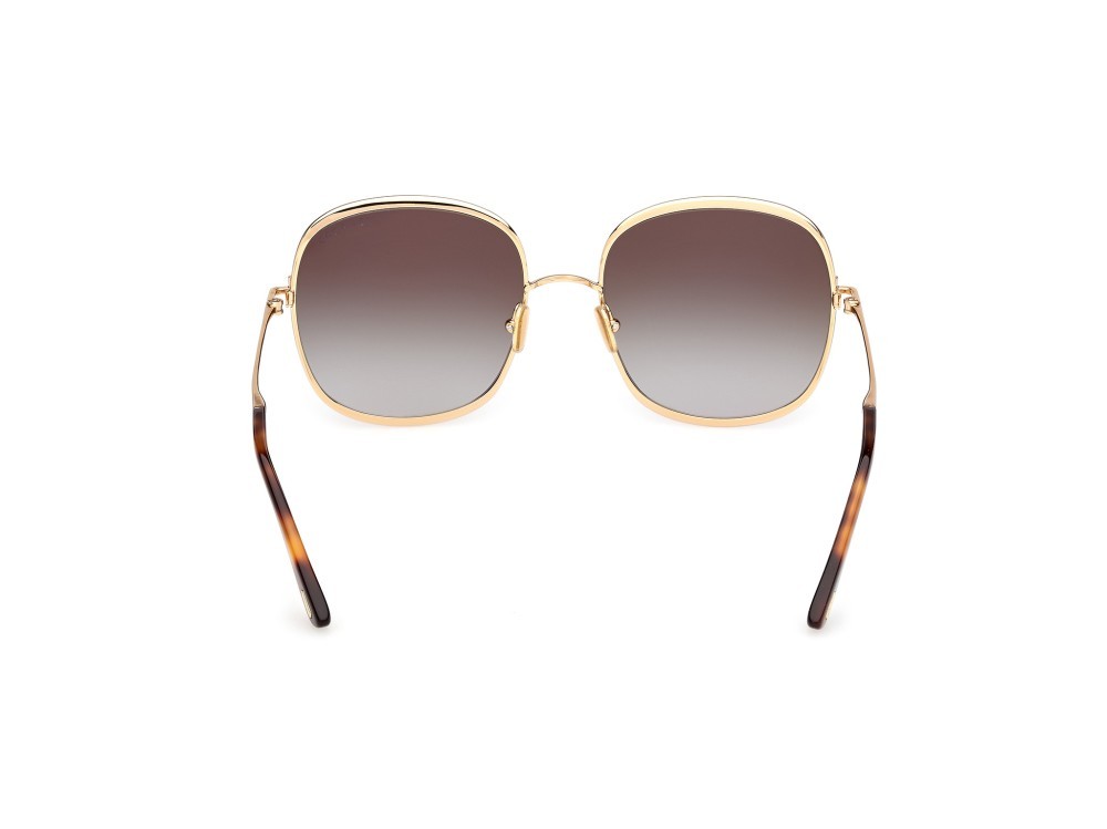 Sunglasses Tom Ford Sofia-02 FT1320 (30P) color oro endura lucido shape round lenses verde sfumato