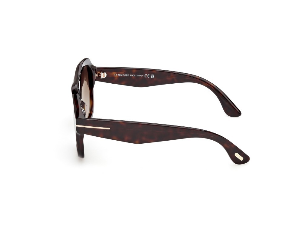 Sonnenbrillen Tom Ford Rhonda-02 FT1324 (52K) farbe avana scura  form aviator gläser roviex sfumato