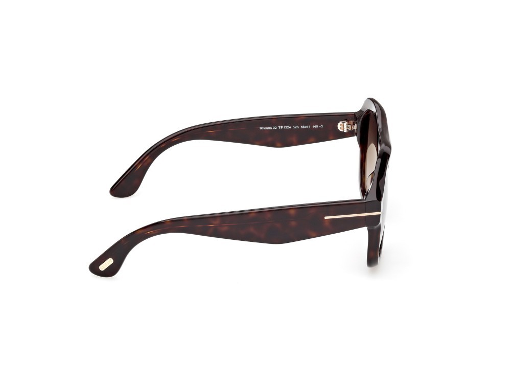 Sonnenbrillen Tom Ford Rhonda-02 FT1324 (52K) farbe avana scura  form aviator gläser roviex sfumato