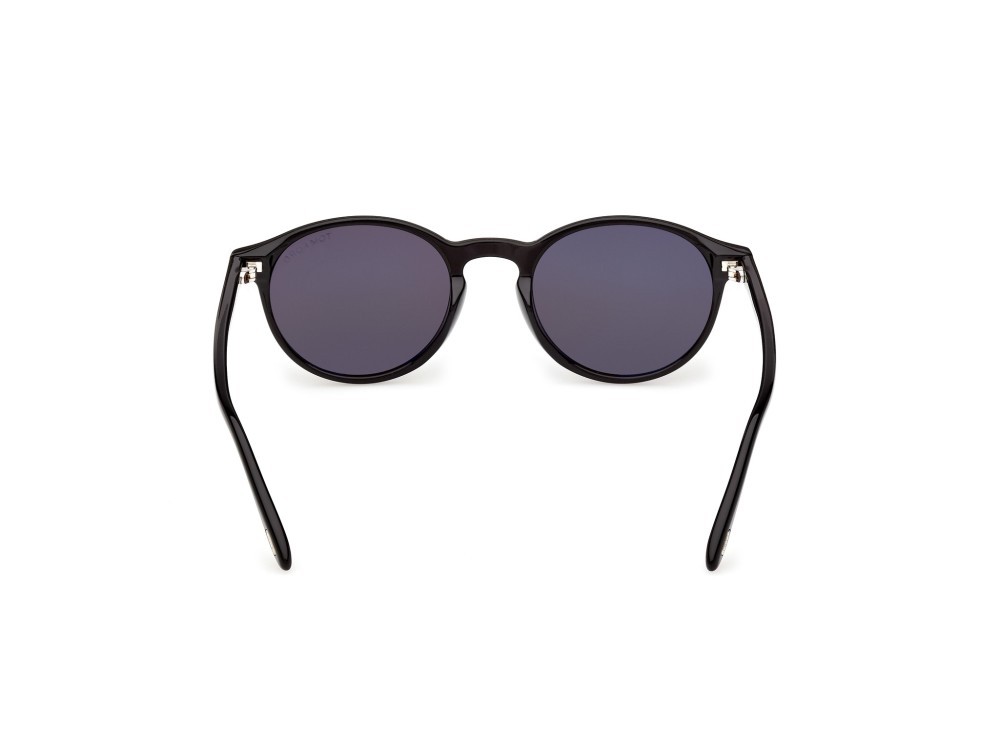 Sunglasses Tom Ford Prescott-02 FT1331 (01A) color nero lucido  shape round lenses fumo