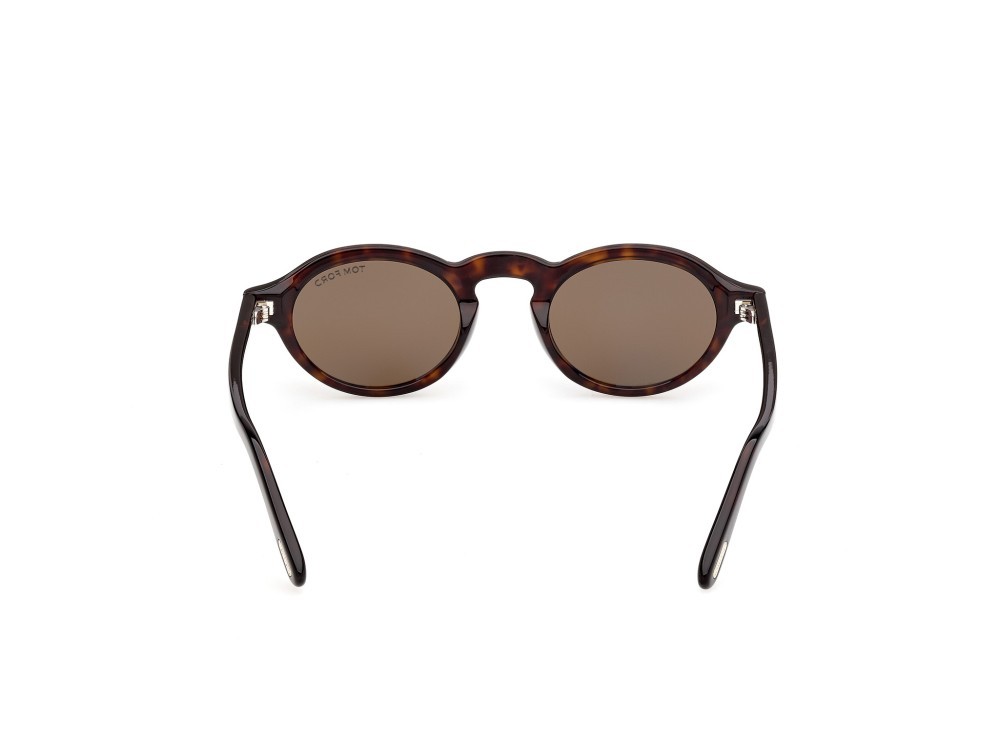 Sunglasses Tom Ford Aristotele-02 FT1332 (52J) color  avana scura  shape oval lenses roviex