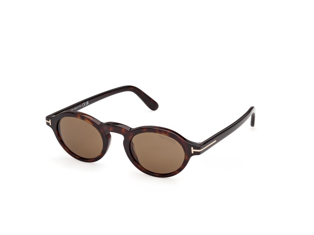 Sunglasses Tom Ford Aristotele-02 FT1332 (52J) color  avana scura  shape oval lenses roviex