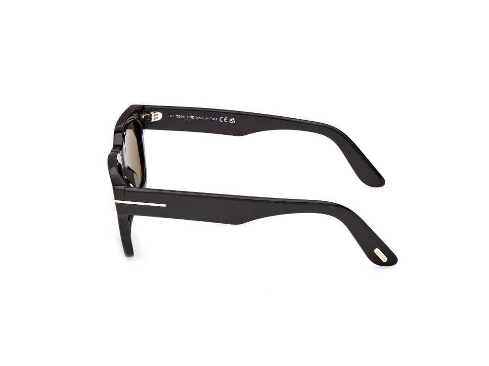 Sunglasses Tom Ford Andy-02 FT1333 (01A) color nero lucido  shape square lenses fumo