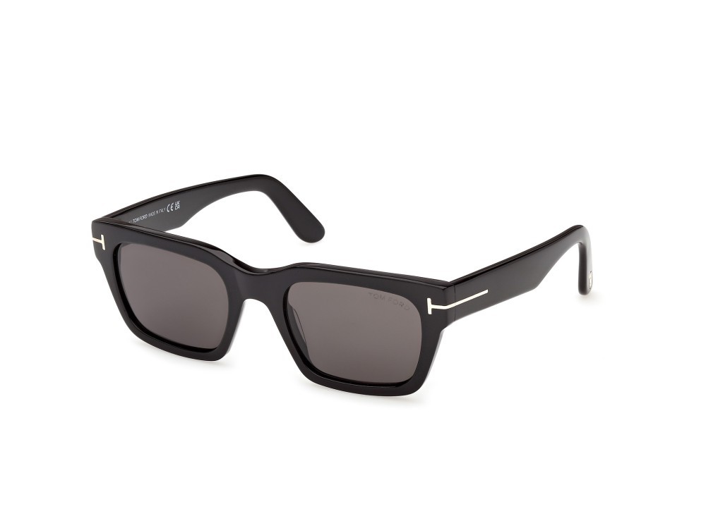 Sunglasses Tom Ford Andy-02 FT1333 (01A) color nero lucido  shape square lenses fumo