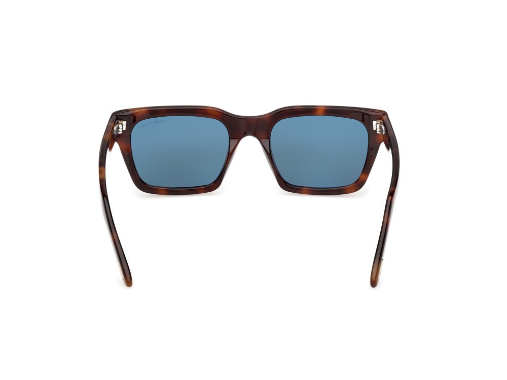 Sunglasses Tom Ford Andy-02 FT1333 (53V) color avana bionda  shape square lenses blu