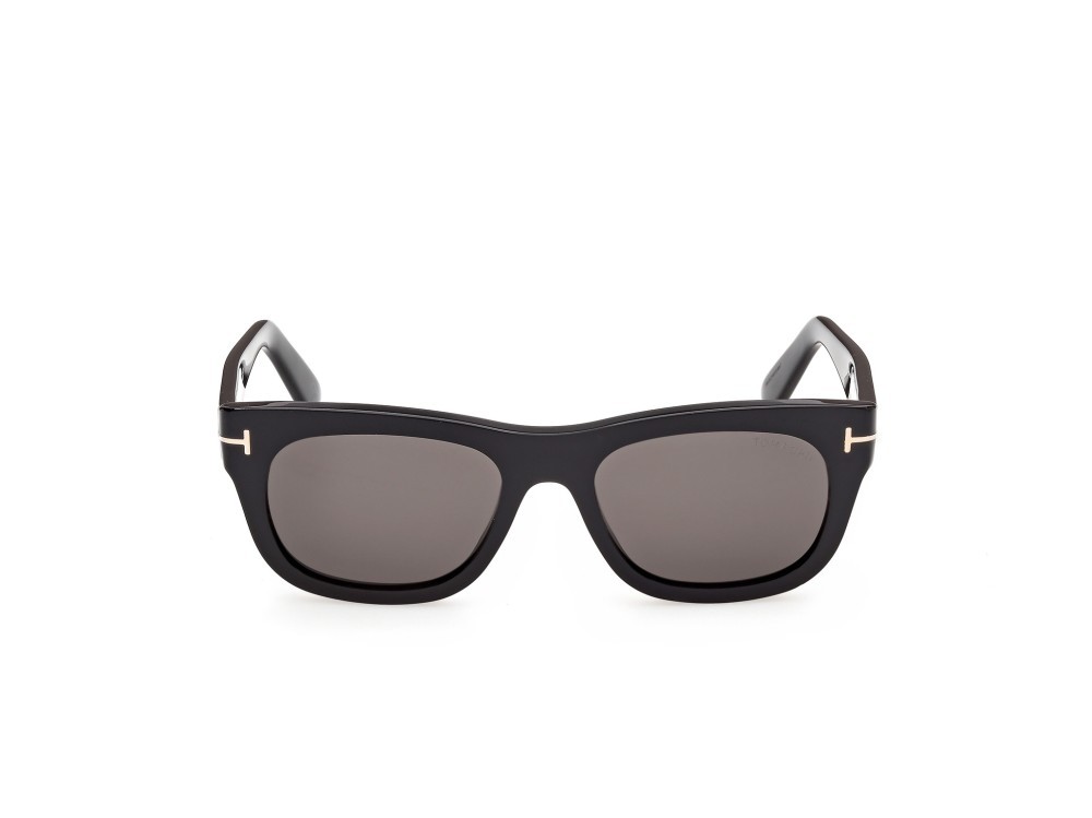 Sunglasses Tom Ford Marshall-02 FT1334 (01A) color nero lucido shape rectangle lenses fumo
