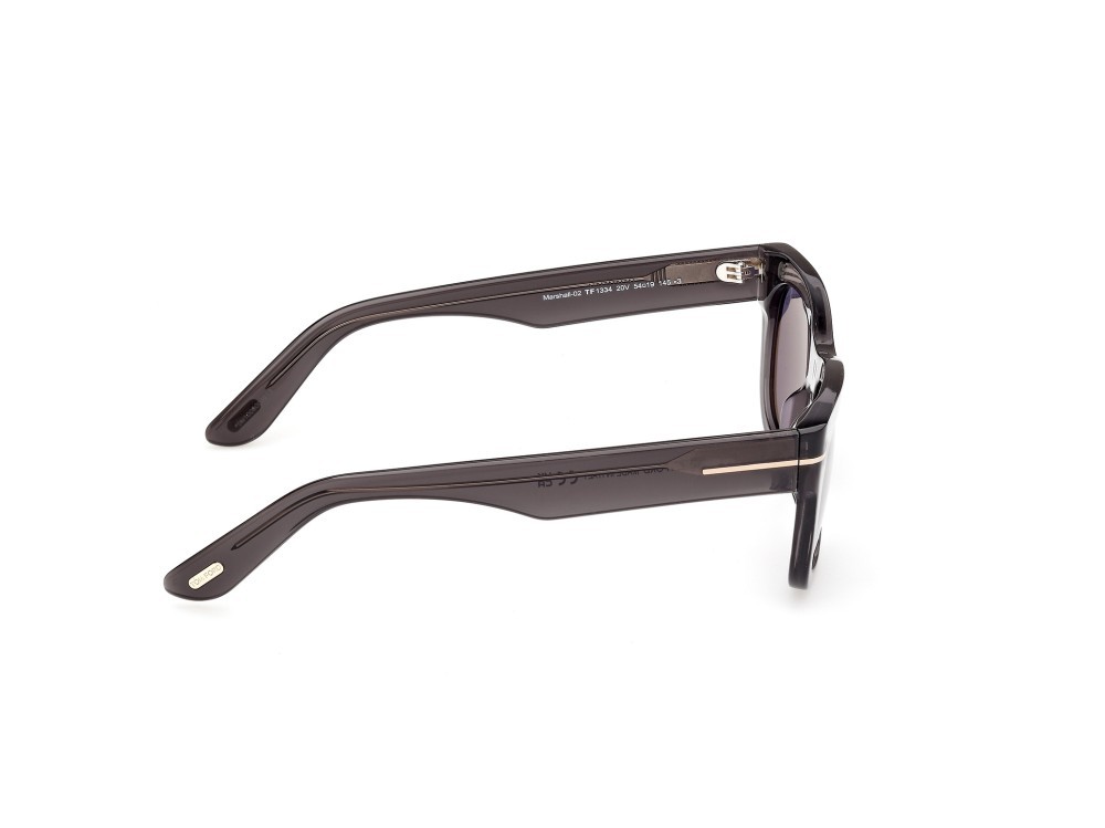 Sunglasses Tom Ford Marshall-02 FT1334 (20V) color grigio lucido shape rectangle lenses blu