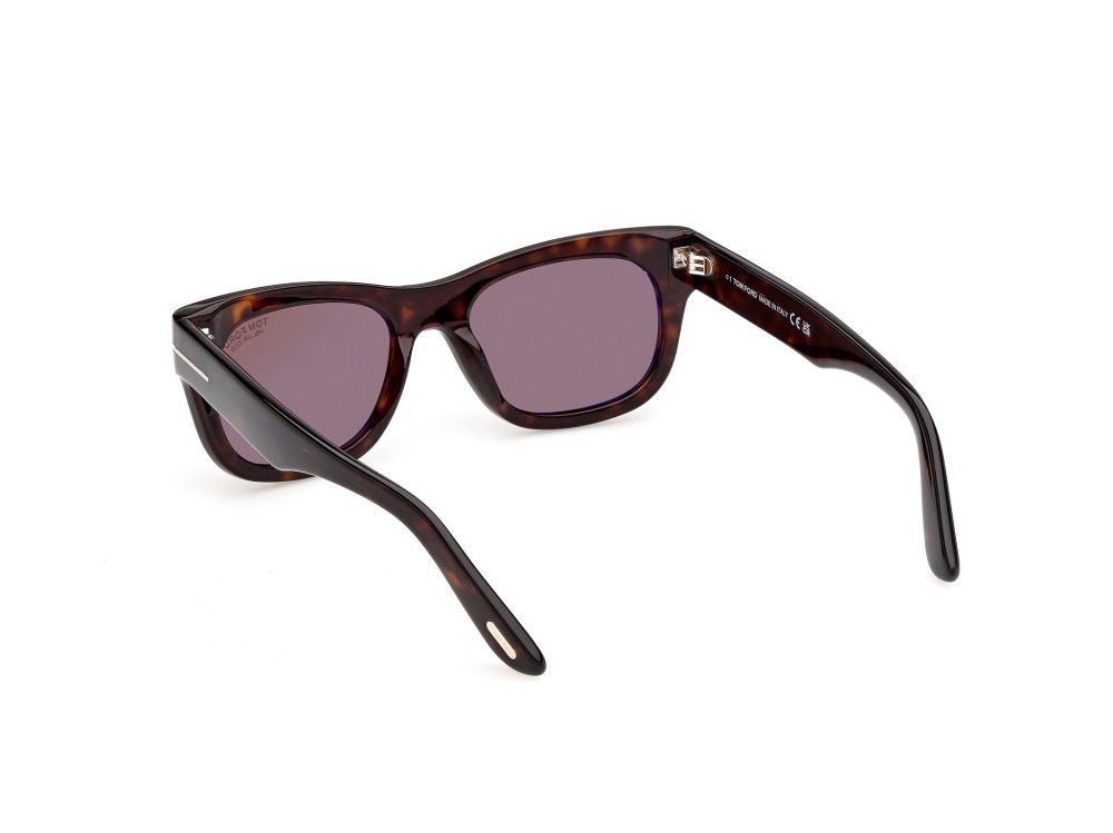 Sunglasses Tom Ford Marshall-02 FT1334 (52H) color avana scura  shape rectangle lenses marrone polarizzato