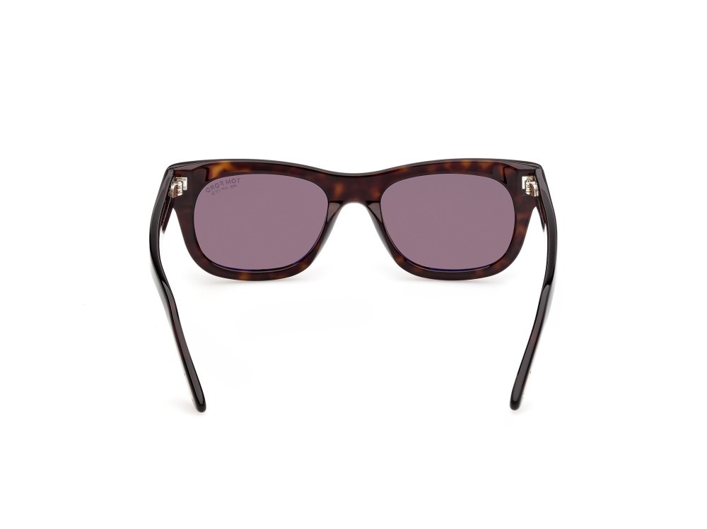 Sunglasses Tom Ford Marshall-02 FT1334 (52H) color avana scura  shape rectangle lenses marrone polarizzato