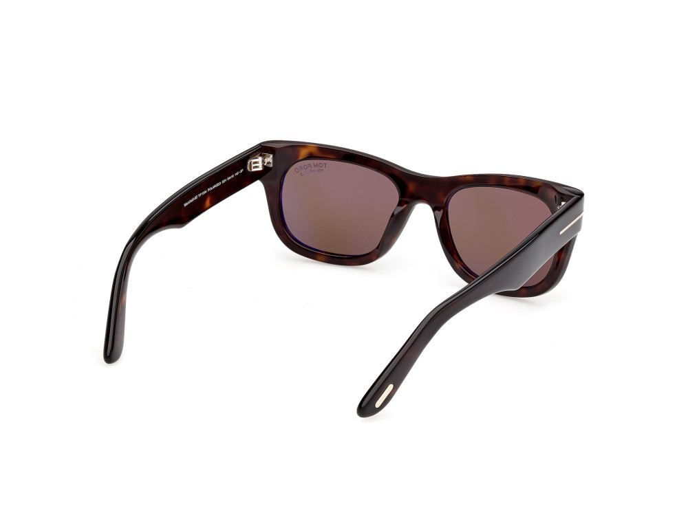 Sunglasses Tom Ford Marshall-02 FT1334 (52H) color avana scura  shape rectangle lenses marrone polarizzato