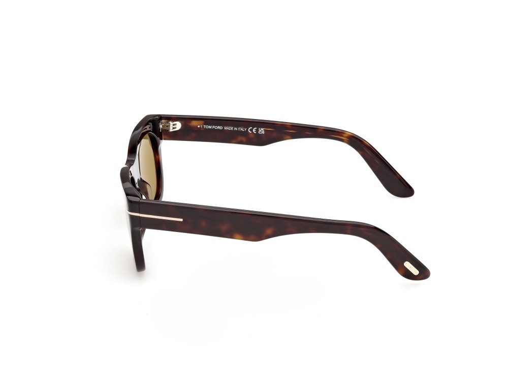 Sunglasses Tom Ford Marshall-02 FT1334 (52N) color avana scura  shape rectangle lenses verde
