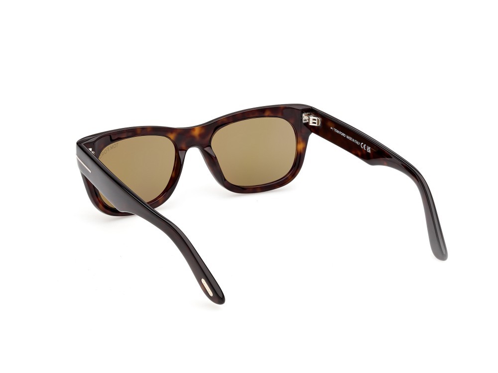 Sunglasses Tom Ford Marshall-02 FT1334 (52N) color avana scura  shape rectangle lenses verde