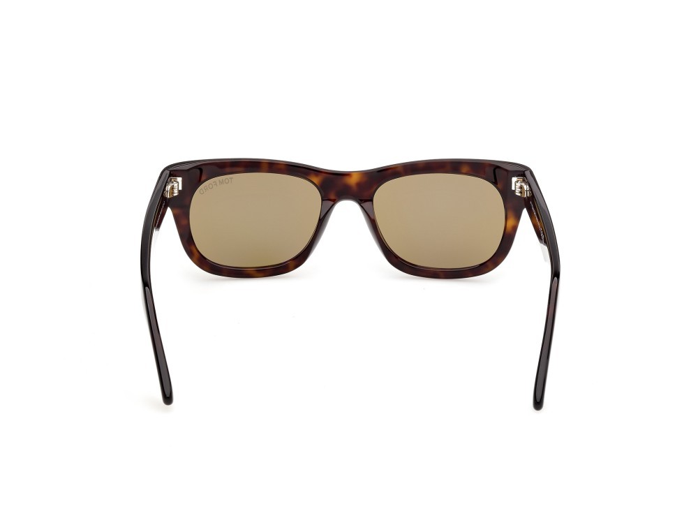 Sunglasses Tom Ford Marshall-02 FT1334 (52N) color avana scura  shape rectangle lenses verde