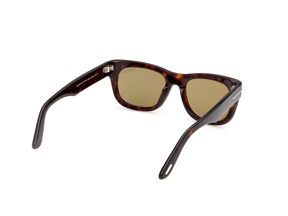 Sunglasses Tom Ford Marshall-02 FT1334 (52N) color avana scura  shape rectangle lenses verde