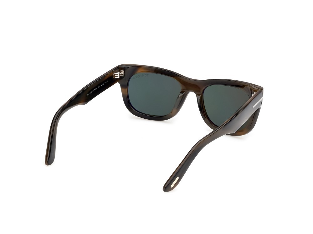 Sunglasses Tom Ford Marshall-02 FT1334 (55N) color avana colorata  shape rectangle lenses verde