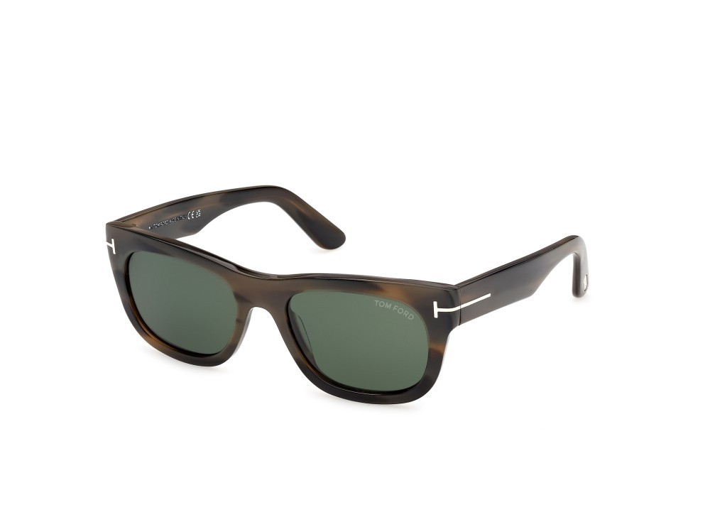 Sunglasses Tom Ford Marshall-02 FT1334 (55N) color avana colorata  shape rectangle lenses verde