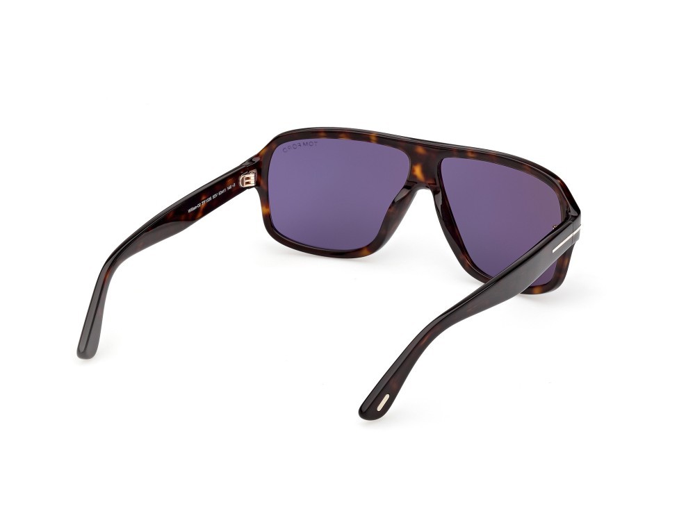 Sunglasses Tom Ford William-02 FT1335 (52V) color avana scura shape navigator lenses blu
