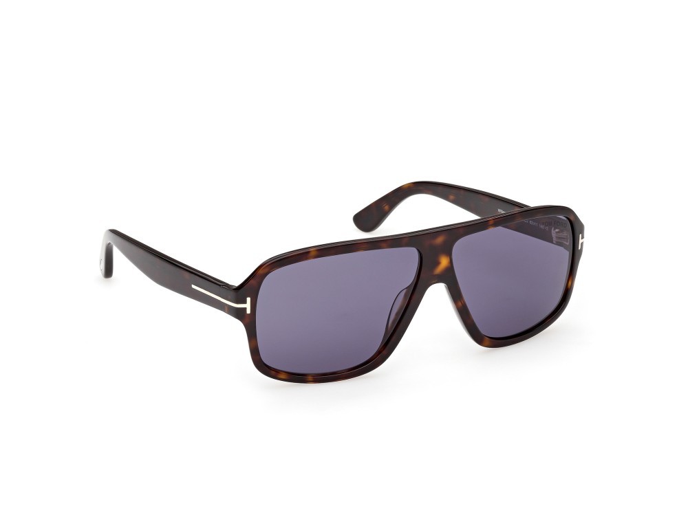 Sunglasses Tom Ford William-02 FT1335 (52V) color avana scura shape navigator lenses blu
