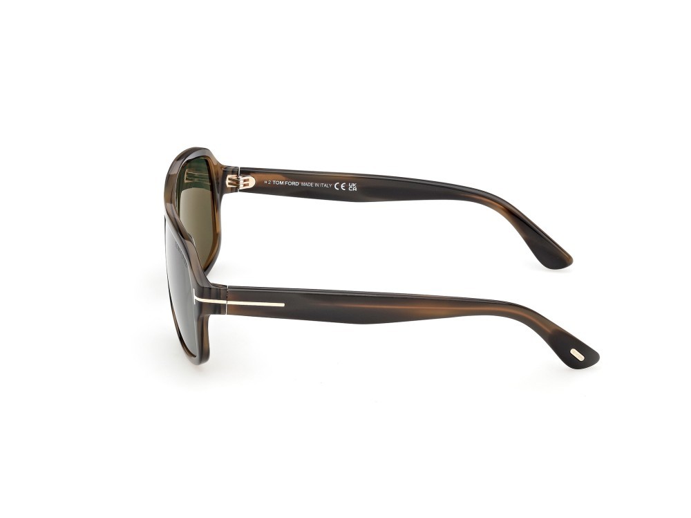 Sunglasses Tom Ford William-02 FT1335 (55N) color avana colorata shape navigator lenses verde
