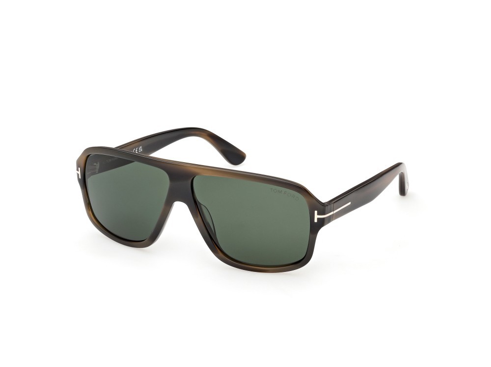 Sunglasses Tom Ford William-02 FT1335 (55N) color avana colorata shape navigator lenses verde