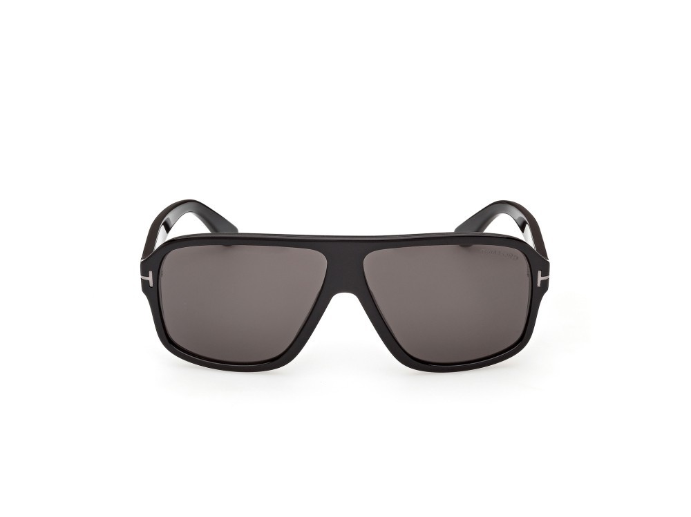 Occhiali da sole Tom Ford William-02 FT1335-N (01A) colore nero lucido forma navigator lenti fumo