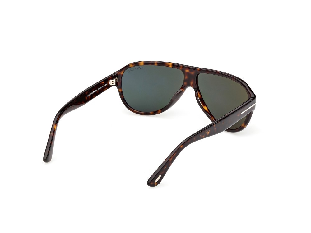Sunglasses Tom Ford Samuele-02 FT1336 (52N) color avana scura  shape aviator lenses verde