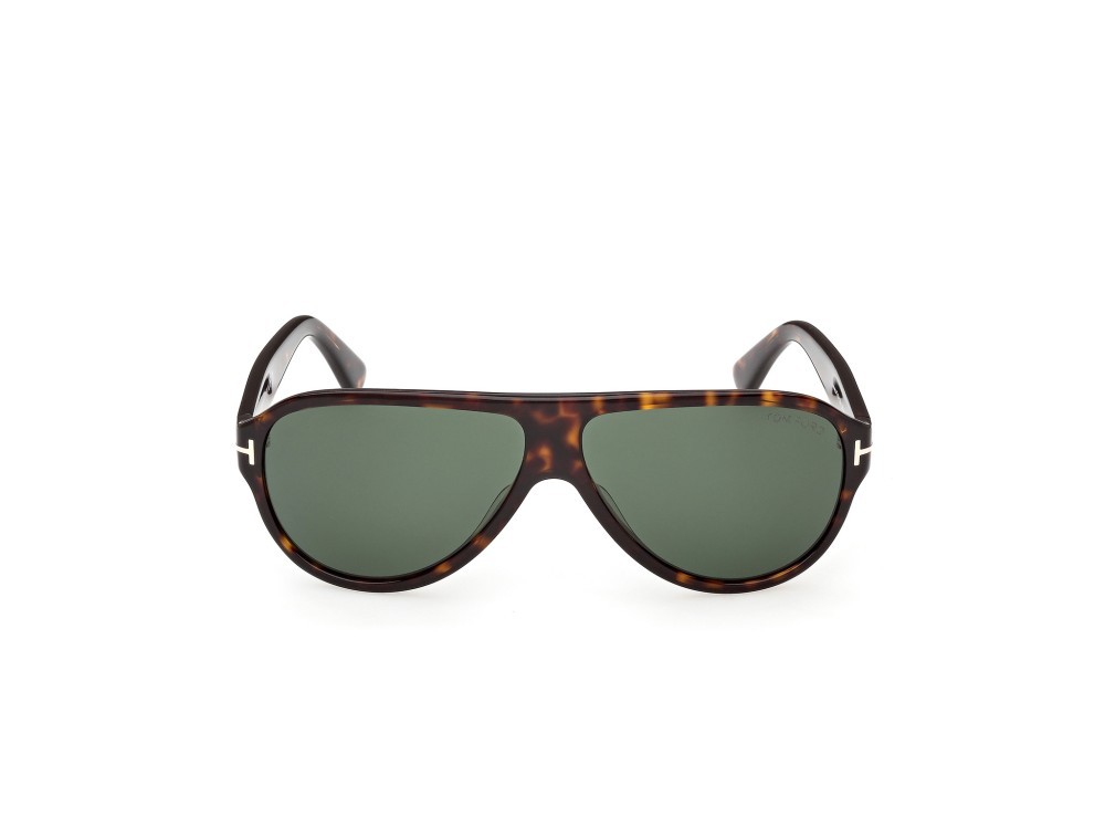 Sunglasses Tom Ford Samuele-02 FT1336 (52N) color avana scura  shape aviator lenses verde